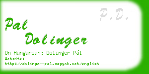 pal dolinger business card